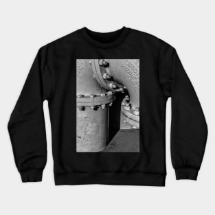 Industrial Pipe in Black and White Crewneck Sweatshirt